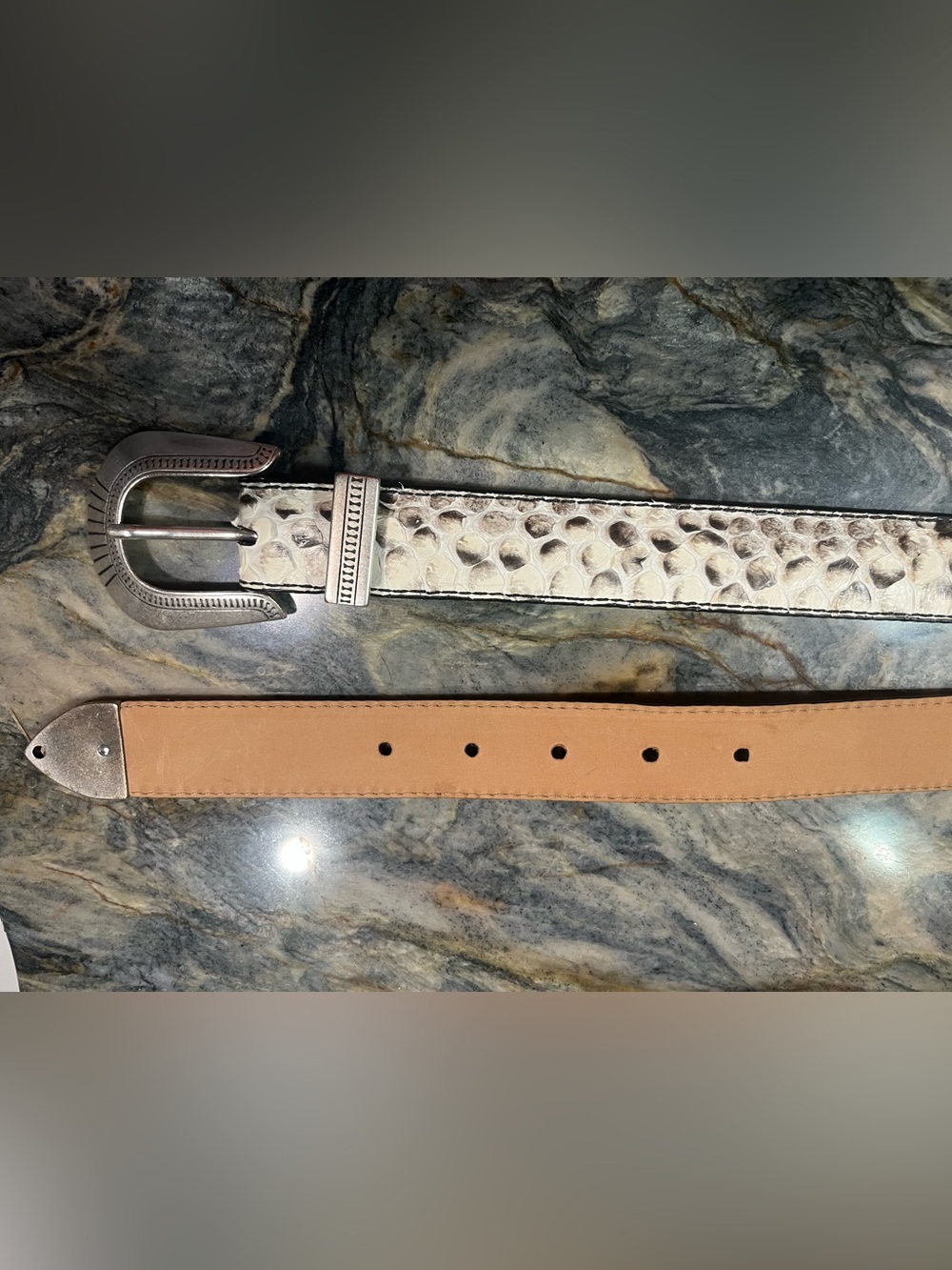 Lucchese Women’s Python Belt - Medium